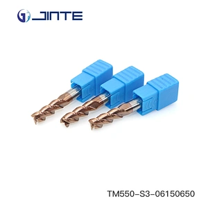 Jinte Endmill HRC55 Flat 3 Flute Cutting Tool Carbide End Mills D6*50mm