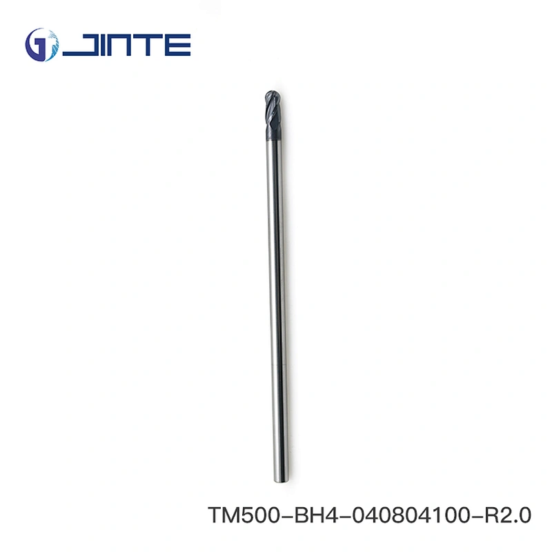 HRC50 Solid Carbide Long Neck R2.0 Ball Nose End Mills Cutter with 4F