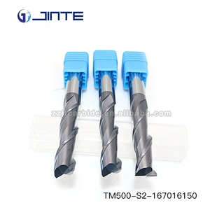 JINTE HRC50 Solid Carbide End Mills with 2 Flute Flattened Cutter for CNC Milling Tool