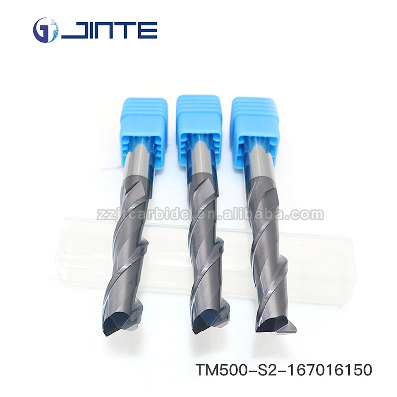 JINTE HRC50 Solid Carbide End Mills with 2 Flute Flattened Cutter for CNC Milling Tool