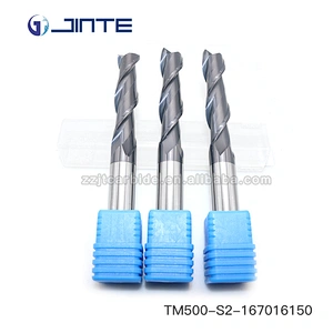 JINTE HRC50 Solid Carbide End Mills with 2 Flute Flattened Cutter for CNC Milling Tool