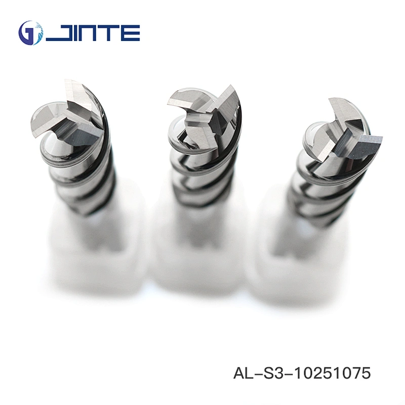 jintge lath tool standard length 3 flutes solid carbide square aluminum alloy processing end mills