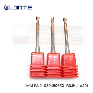 JINTE MM series R0.5mm  2 flute corner radius solid carbide micro end mill
