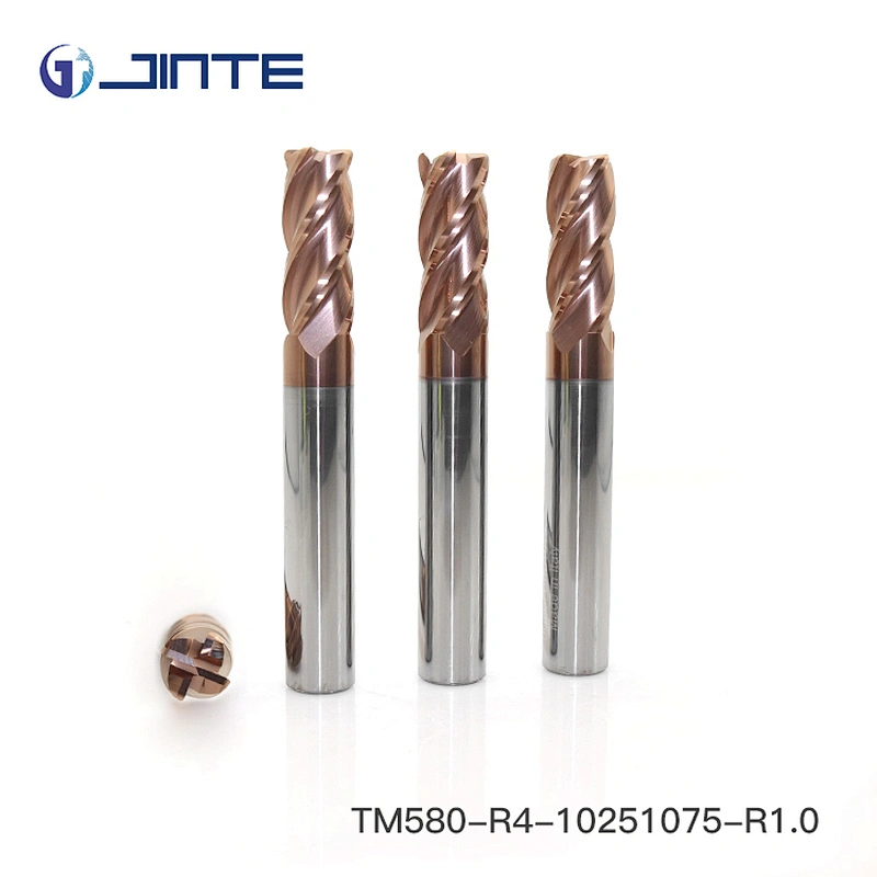 Tungsten Carbide End Mills Cutters Bits for Steels HRC58 4 Flutes 10mm diameter