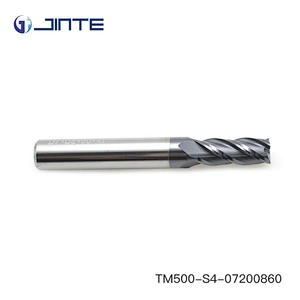Zhuzhou HRC50 CNC Milling Cutter Solid Carbide End Mill Cutting Tools for Steel D8x60