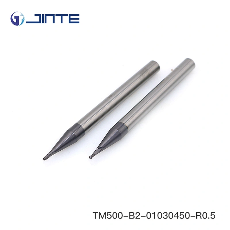 Micro Diameter 2 Flute Standard Length Carbide Ballnose Endmill for Steel Profiling Milling