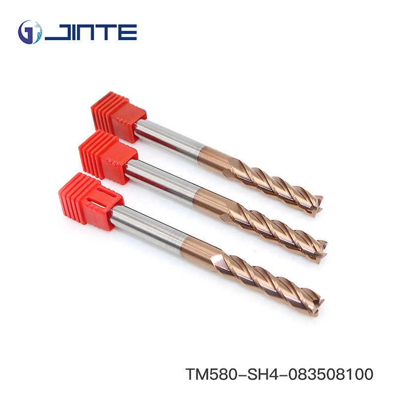 High quality HRC55 8*100mm 4F Square Carbide End Mill Extra Long Length for Steels