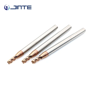 R1.0  4 Flute corner radius carbide end mill with long shank for milling machine