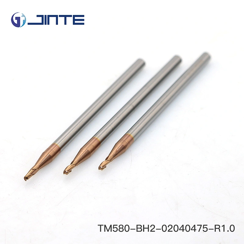 HRC58 D2X75mm 2 Flutes Ball nose Tungsten Carbide End Mills