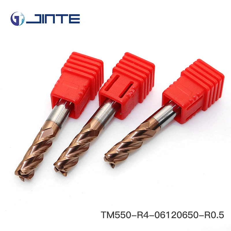 4 flute high performance milling cutter/ end mill HRC58 6*50mm corner radius
