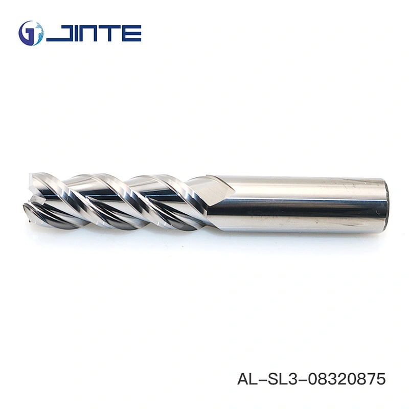 3 long flutes 8mm bright aluminum processing end mills