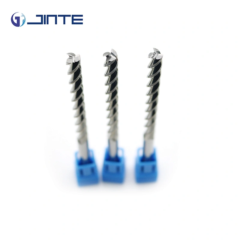 HRC 45 CNC Aluminium Cutting Tools Carbide 3 Flute Flat Long Flute Endmill Bit