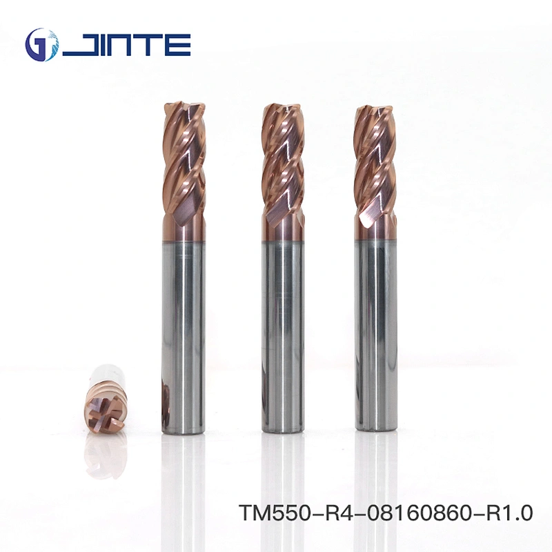 8*60mm HRC58 corner radius 4 flute carbide end mill