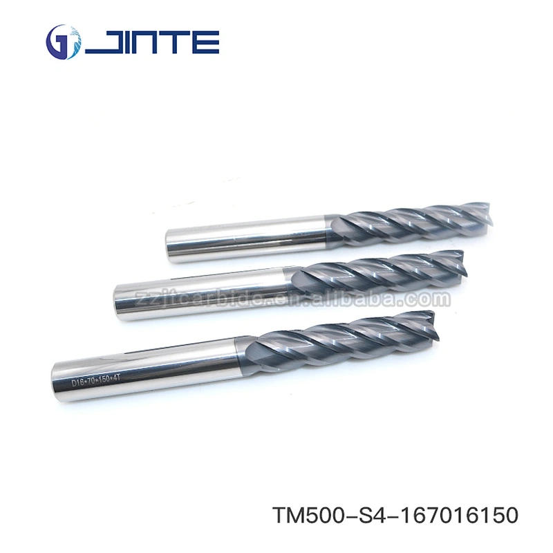 JINTE 4 Flute HRC50  Diameter 16 mm Solid Carbide Milling Cutter End Mills For  CNC Cutting Tools