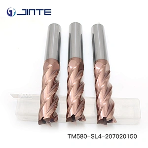 20mm long shank 4 flute endmill bits HRC55 HRC58 carbide milling tools