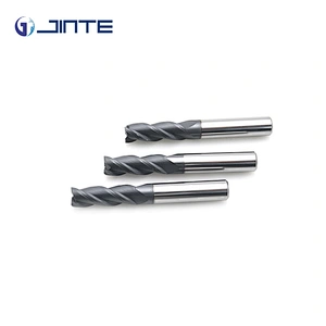 HRC55 Carbide Milling Cutter 3 Flute Square CNC End Mill Set  D8X60L for Alloy Steel