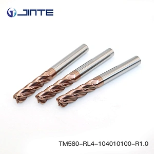 4 flute long blade customized size  corner radius end mill for steel machining