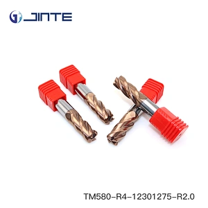 Solid Carbide 4 Flute 12*75mm Corner Radius Endmill CNC Cutter Cutting Tools for Steel
