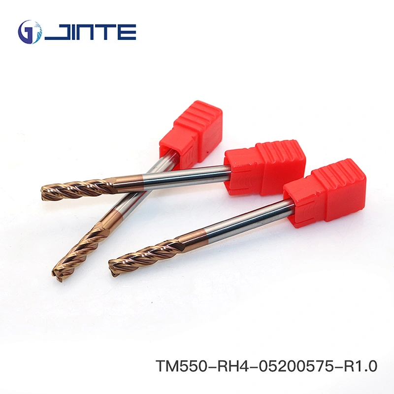 5*75mm standard size bronze coating 4 flute corner radius end mill