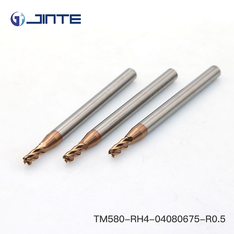 Dia4X75 Long Shank 4 Flute Ball Nose End Mills For Steel Material