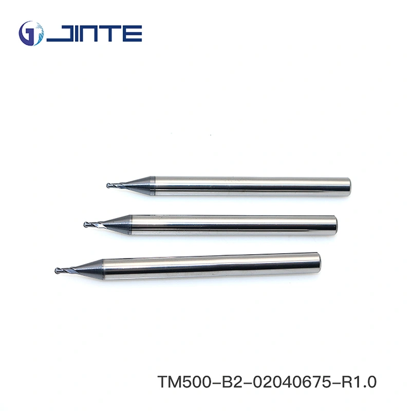 JINTE Solid Carbide 2 Flutes 2mm Ball Nose End Mill HRC50 Milling Cutter for Steel