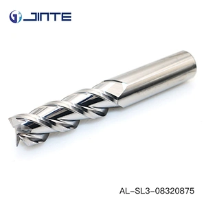 3 long flutes 8mm bright aluminum processing end mills