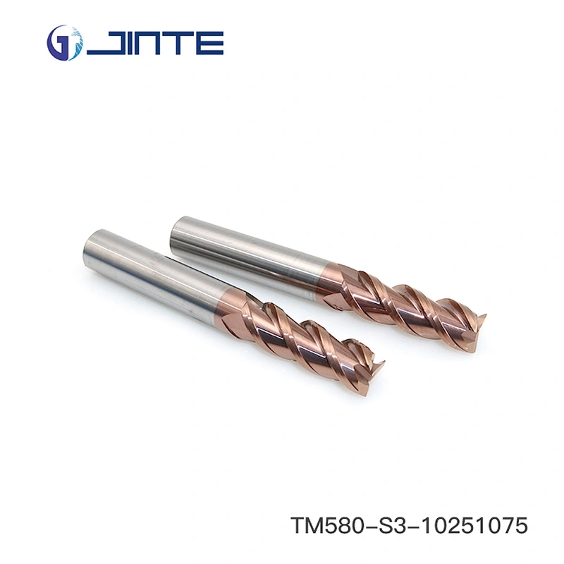 High Quality HRC55 Tungsten Carbide 3 Flute Flat Endmill for CNC Cutting Tools