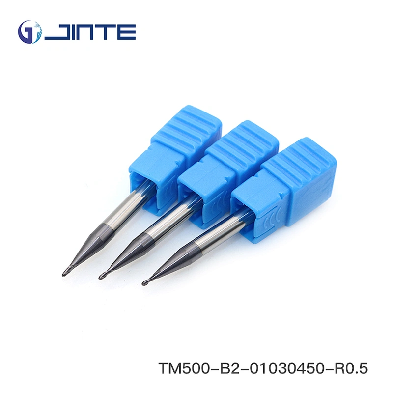 Micro Diameter 2 Flute Standard Length Carbide Ballnose Endmill for Steel Profiling Milling