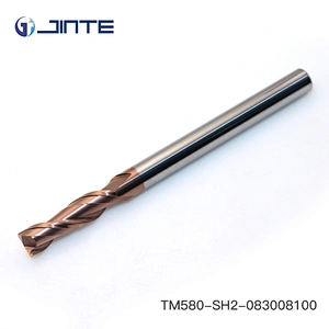 HRC58 tungsten carbide 4 flute cnc end mill for cast iron steel machining