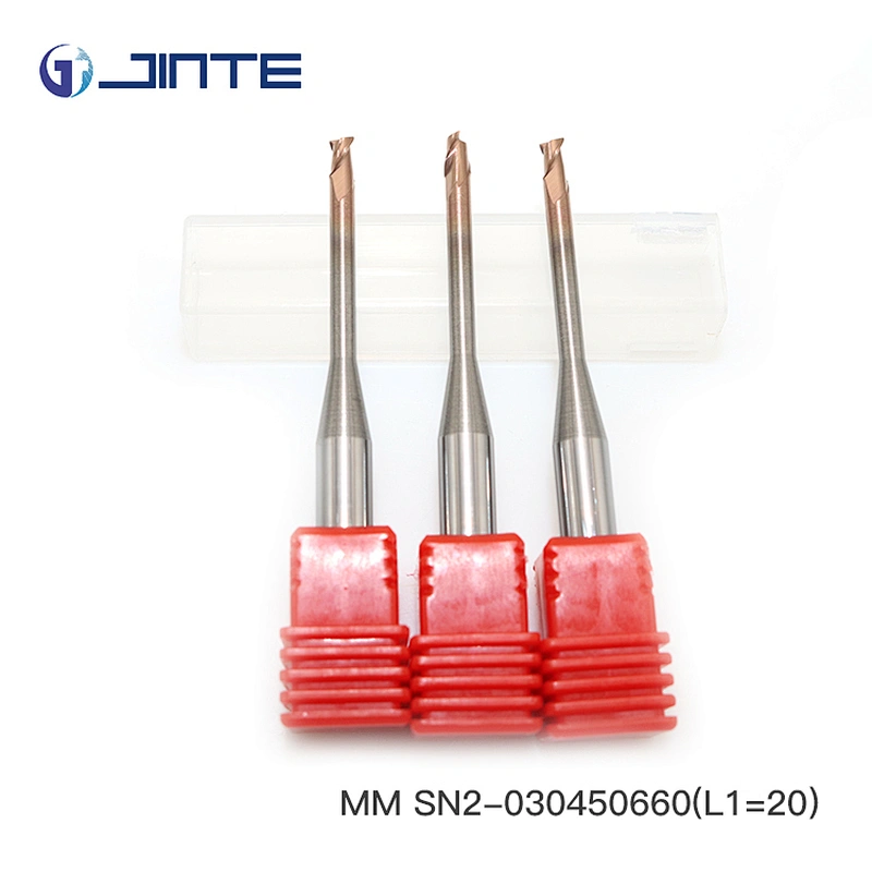 jinte MM series 0.8*50mm high accuracy two Flutes roundf Carbide End Mill