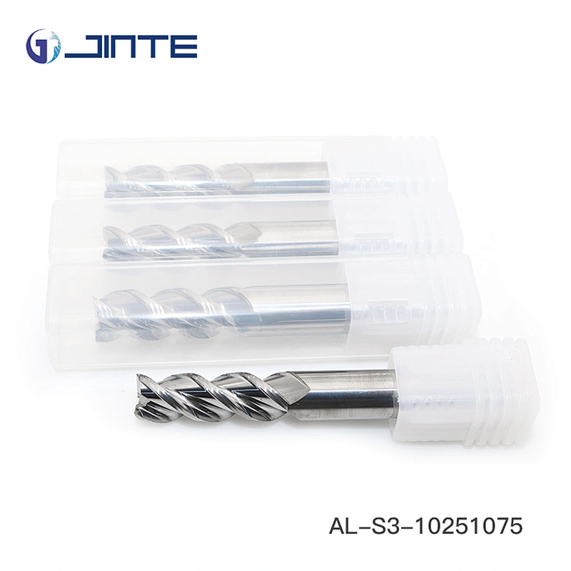 jintge lath tool standard length 3 flutes solid carbide square aluminum alloy processing end mills