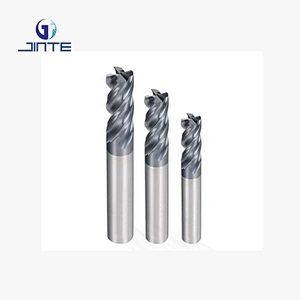 Manufacturer HRC60 HRC65 4 Flute Flat Endmills D1-20mm Carbide Milling Cutter Tool for Stainless Steel