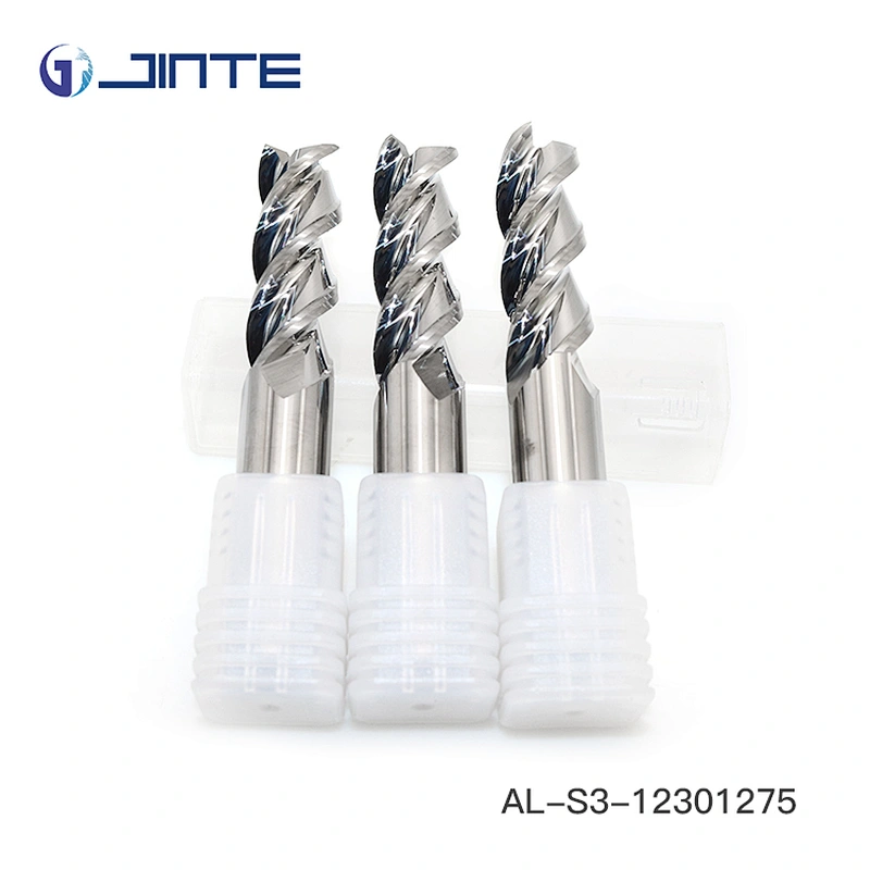 jinte lath tool standard size 3 flutes flatten end mill 6*50mm for aluminum processing