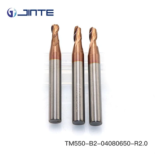 HRC55 bronse Coating High Hardness 1mm ball nose  Endmills