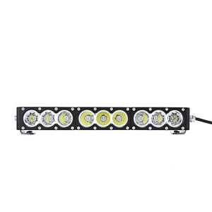 LED Single Row Light Bar 10W CREE Chips with White&Amber Lighting for Jeep IP68 waterproof