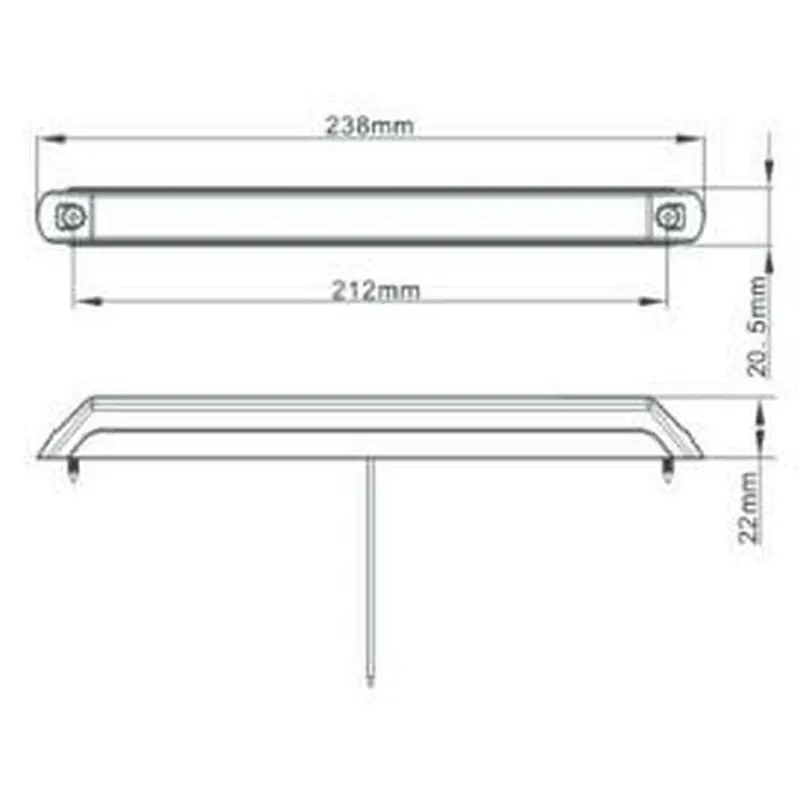 LED Rear Position Lamp, Marker light, light tube, Thinline LED Trailer Tail Light as an direction indicator, reversing light or brake light