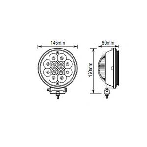 5″ Round 2150LM IP68 9-32V  36W Sealed Beam For Car, Jeep, Truck