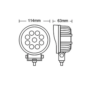 4 Inch Round 27W 1755LM IP68  LED Work Light for car jeep, truck, SUV
