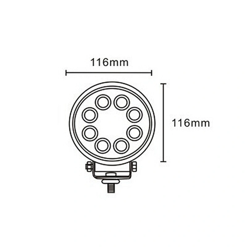 24W LED Work Light 4WD IP68 6500K FOR JEEP, TRUCK, 4X4