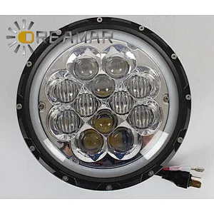 60W 7inch halo harley davidson fog Light /Angel Eyes 6000K, IP68