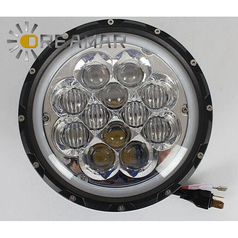 60W 7inch halo harley davidson fog Light /Angel Eyes 6000K, IP68