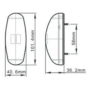 LED Position Side Light, Maker light Clearance Lamp WITH ECE, EMC R10