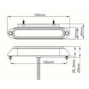LED Rear Position Lamp, Marker light, light tube, Thinline LED Trailer Tail Light as an direction indicator, reversing light or brake light