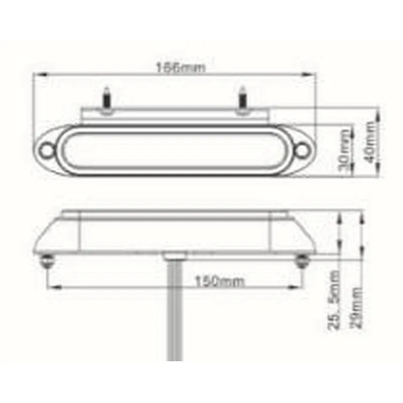 LED Rear Position Lamp, Marker light, light tube, Thinline LED Trailer Tail Light as an direction indicator, reversing light or brake light