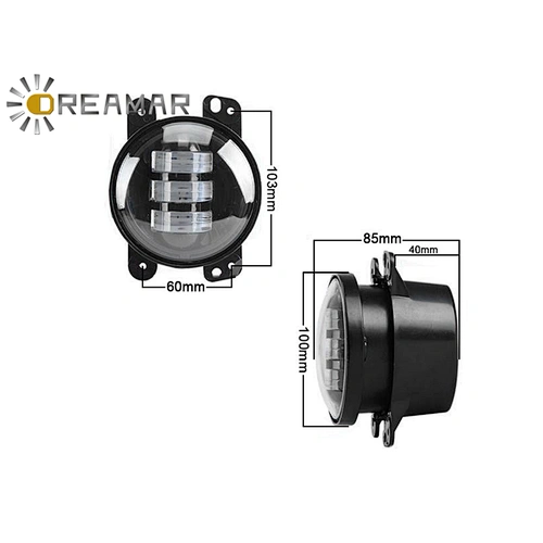 4.5inch  30W LED harley davidson fog Light Without halo IP68  2 YEARS WARRANTY