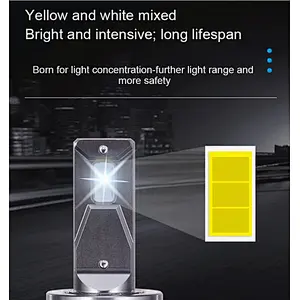55W 16000lm 3 Colors EMC Built in Canbus IP68 Auto LED Headlight H1 H3 H4 H7 H11 H13 9005 C6 LED Headlight for Car Vehicles, Truck