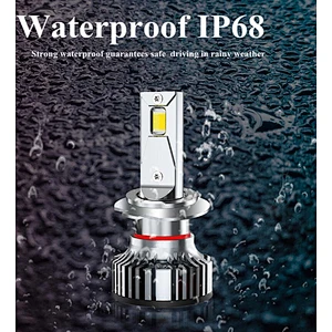55W 16000lm 3 Colors EMC Built in Canbus IP68 Auto LED Headlight H1 H3 H4 H7 H11 H13 9005 C6 LED Headlight for Car Vehicles, Truck