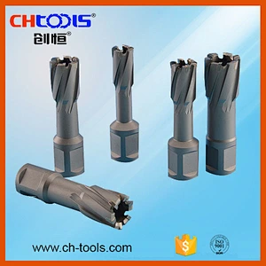 Carbide annular cutter with weldon shank Version P
