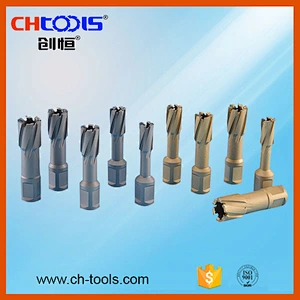 Carbide annular cutter with weldon shank Version P