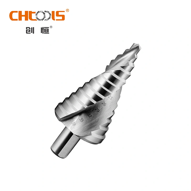 Spiral flute HSS step drill